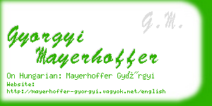 gyorgyi mayerhoffer business card